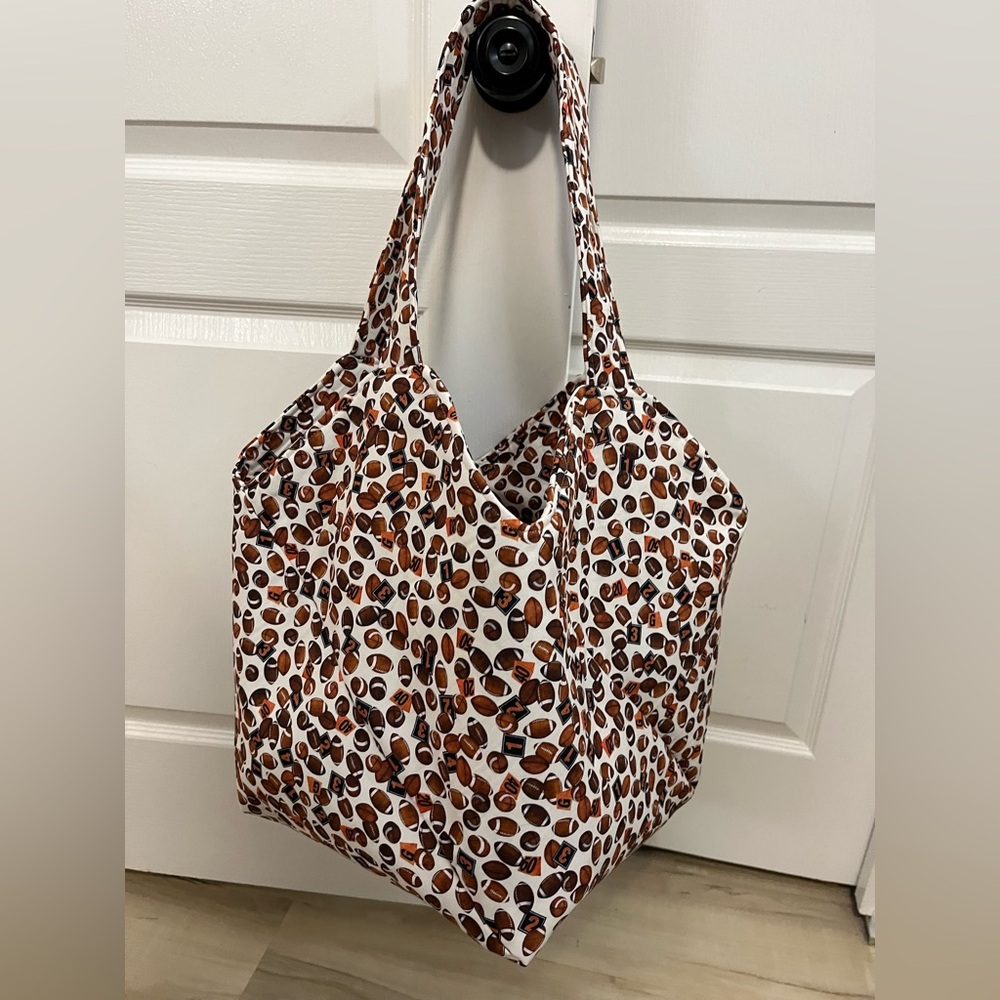 Football Fabric Mondo Large Bag. Reversible. New. Tote